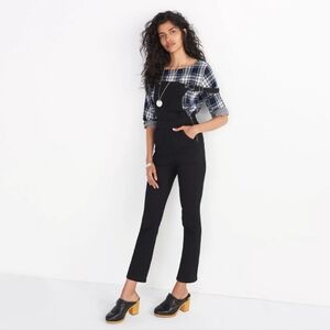Madewell Cali Demi-Boot Overalls in Black Frost Sz S EUC